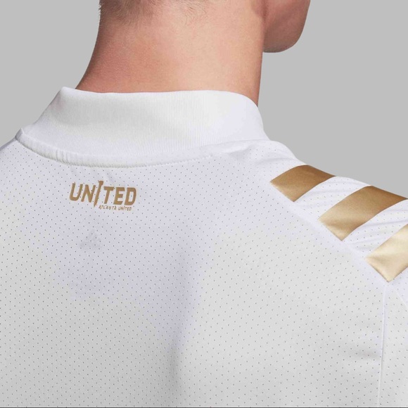 ADIDAS ATLANTA UNITED FC AWAY AUTHENTIC JERSEY MENS SOCCER SIZE SMALL WHITE GOLD - Picture 3 of 6
